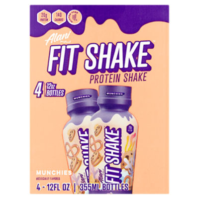 GNC Alani Nu Fit Shake Protein Shake - Munchies - 12 Bottles