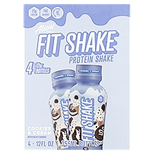 Alani Nu Fit Shake Cookies & Cream Protein Shake, 12 fl oz, 4 count, 48 Fluid ounce