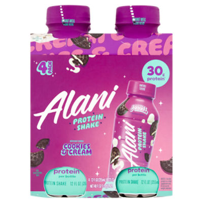 Alani Cookies & Cream Protein Shake, 12 fl oz, 4 count