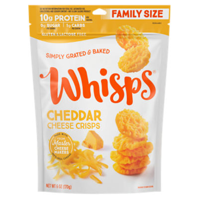 Whisps Cheddar Cheese Crisps Family Size, 6 oz