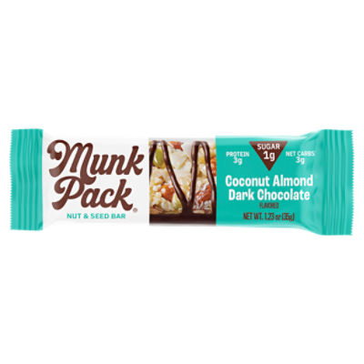 Munk Pack Coconut Almond Dark Chocolate Flavored Nut & Seed Bar, 1.23 oz