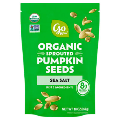 Go Raw Organic Sprouted Sea Salt Pumpkin Seeds, 10 oz