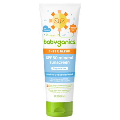 Babyganics Kids Totally Tropical Broad Spectrum Mineral Sunscreen, SPF 50, 3 fl oz