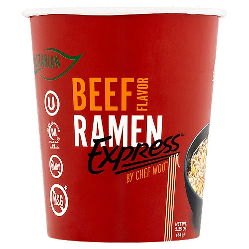 Chef Woo Express Beef Flavor Ramen, 2.25 oz