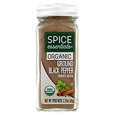 Spice Essentials Organic Ground, Black Pepper, 2.31 Ounce