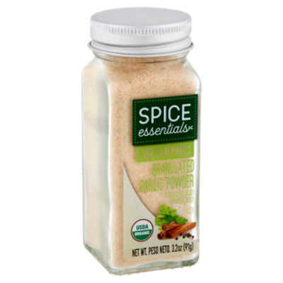 Spice Essentials Organic Granulated Garlic Powder, 3.2 oz