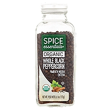 Spice Essentials Organic Whole Black Peppercorn, 6.1 oz