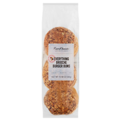 Euro Classic Everything Brioche Burger Buns, 10.58 oz