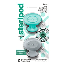 Steripod Peppermint Scent Toothbrush Protectors, 2 count