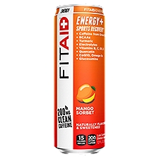 FitAid Energy Mango Sorbet Low Calorie Dietary Supplement, 12 fl oz