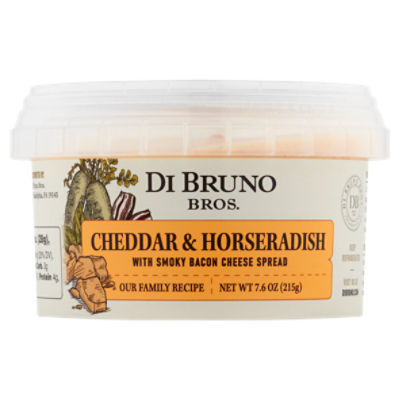 Di Bruno Bros. Cheddar & Horseradish with Smoky Bacon Cheese Spread, 7.6 oz