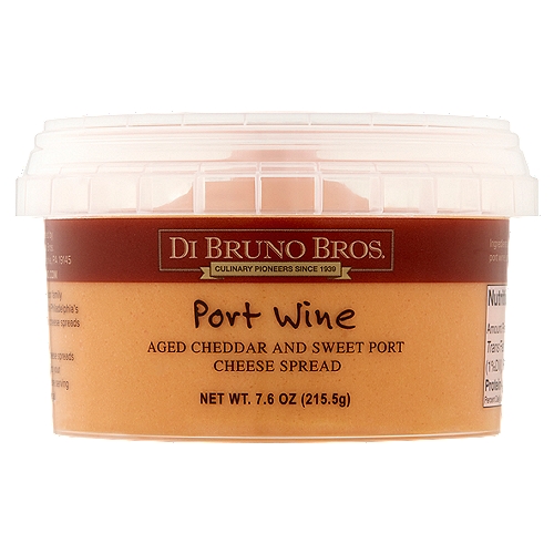 Di Bruno Bros Port Wine Cheese Spread, 7.6
Aged Cheddar and Sweet Port Cheese Spread