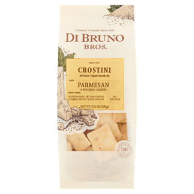 Di Bruno Bros Parmesan & Pecorino Cheeses Crostini Artisan Italian Crackers, 7.04 oz, 7.04 Ounce