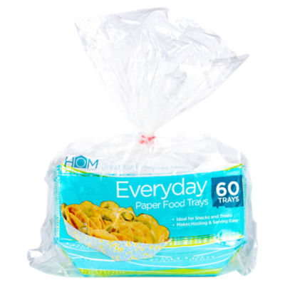 HOM Works Everyday Paper Food Trays, 60 count ShopRite