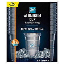 Ball Aluminum Cup, 16 oz, 24 Each
