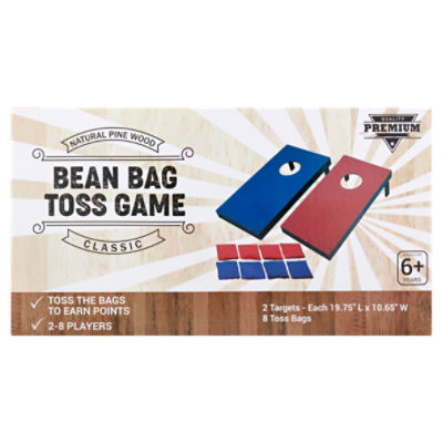 Global Crossing Natural Pine Wood Classic Bean Bag Toss Game