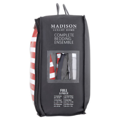 Madison Luxury Home Complete 8 Piece Full Bedding Ensemble