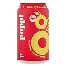 Poppi Cherry Limeade Prebiotic Soda, 12 fl oz