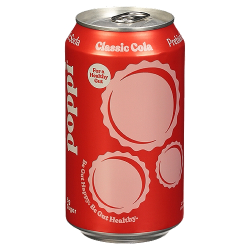 Poppi Classic Cola Prebiotic Soda, 12 fl oz