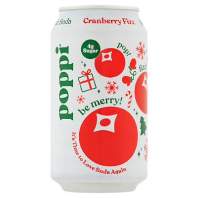 Poppi Cranberry Fizz Prebiotic Soda, 12 fl oz