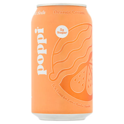 Poppi Orange Cream Prebiotic Soda, 12 fl oz