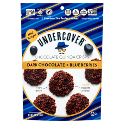 Undercover Dark Chocolate + Blueberries Chocolate Quinoa Crisps, 3.0 oz