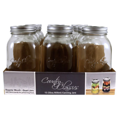 Country Classics Canning Jars, 12 count