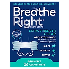 Breathe Right Extra Strength Nasal Strips, 26 Each