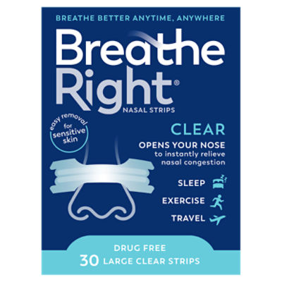 Breathe Right Calming Lavender Scented Drug-Free Nasal Strips for Nasal  Congestion Relief, 10 count 