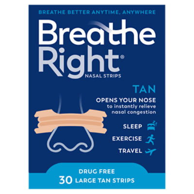 Breathe Right Original Nasal Strips, 30 count - The Fresh Grocer
