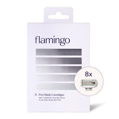 Flamingo Five-Blade Cartridges, 8 count