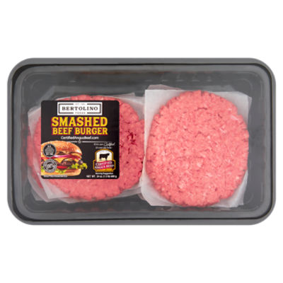 Bertolino Foods Smashed Beef Burger, 24 oz