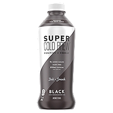 Super Cold Brew Black Unsweetened Enhanced Coffee, 32 fl oz, 32 Fluid ounce