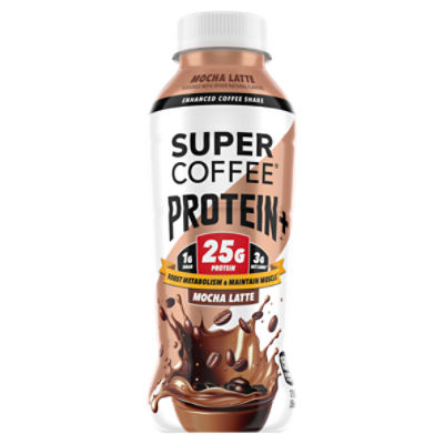 Super Coffee Protein+ Mocha Latte Enhanced Coffee Shake, 12 fl oz