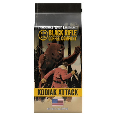 Black Rifle Coffee Company Kodiak Attack Ground Medium America's Coffee, 12 oz