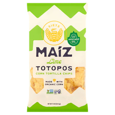 Siete Lime Maiz Totopos Corn Tortilla Chips, 7.5 oz