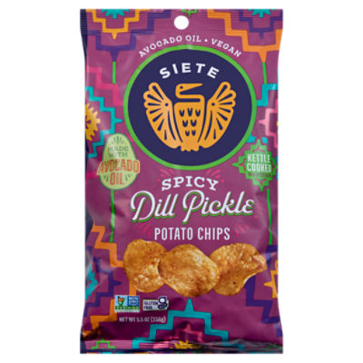 Siete Spicy Dill Pickle Potato Chips, 5.5 oz