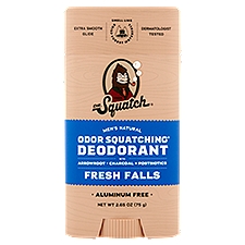 Dr. Squatch Fresh Falls Men's Natural Odor Squatching Deodorant, 2.65 oz