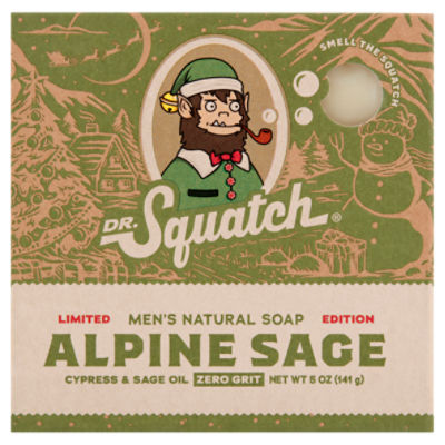 Dr. Squatch Alpine Sage Men's Natural Soap Limited Edition, 5 oz