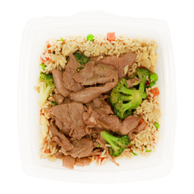 Fresh Made Beef and Broccoli with Rice, Sold Cold, 16 oz