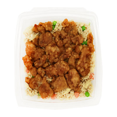 Fresh Made General Tso's Chicken with Vegetable Fried Rice, Served Cold, 20 oz