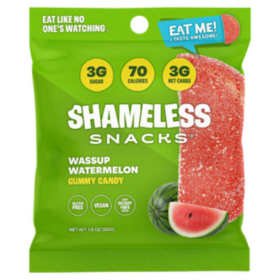 Shameless Snacks Wassup Watermelon Gummy Candy, 1.8 oz