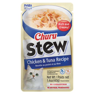 Inaba Churu Stew Chicken & Tuna Recipe Cat Food Complement, 1.4 oz