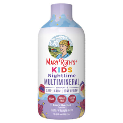 MaryRuth's Kids Nighttime Multimineral Berry Sherbet Flavored Dietary Supplement, 15.22 fl oz