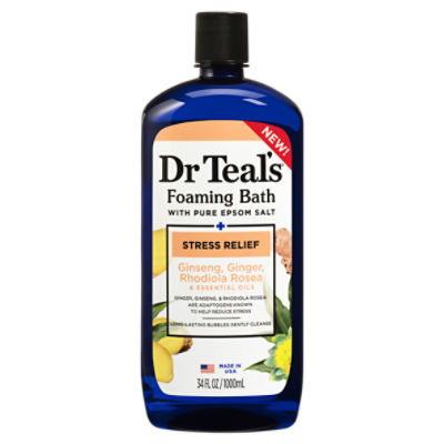 Dr Teal's Stress Relief Foaming Bath with Pure Epsom Salt, 34 fl oz