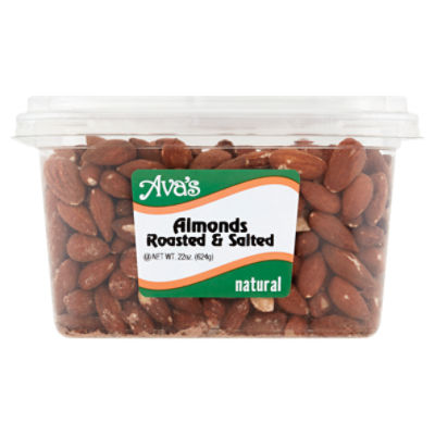 Ava's Natural Roasted & Salted Almonds, 22 oz