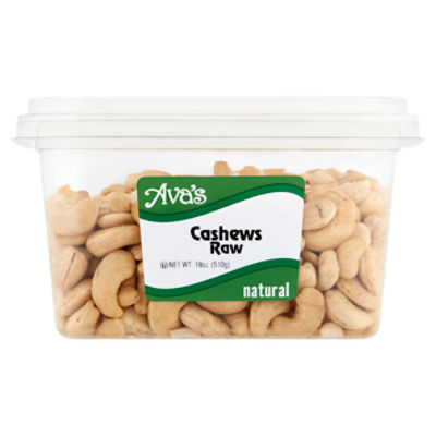 Ava's Natural Raw Cashews, 18 oz