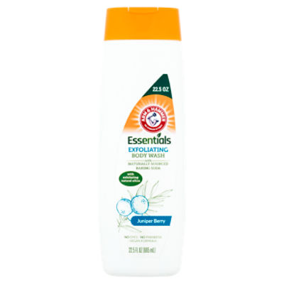 Arm & Hammer Essentials Juniper Berry Exfoliating Body Wash, 22.5 fl oz