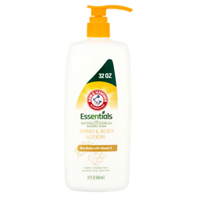 Arm & Hammer Essentials Shea Butter with Vitamin E Hand & Body Lotion, 32 fl oz