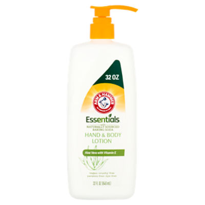 Arm & Hammer Essentials Aloe Vera with Vitamin E Hand & Body Lotion, 32 fl oz